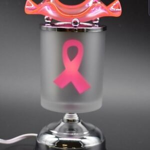 Breast cancer awareness touch oil burner lamp